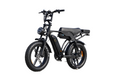 Electric bike with dual battery system riding on a forest trail, ideal e-bike for off-road adventures and long-distance rides.