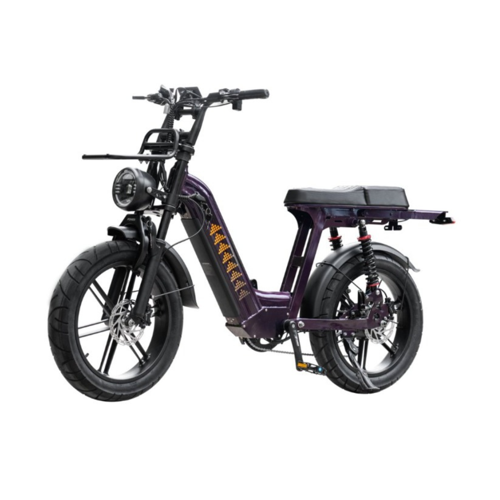 20x4 fat tire of the D50 Step-Thru e-bike designed for sand, gravel and city roads.