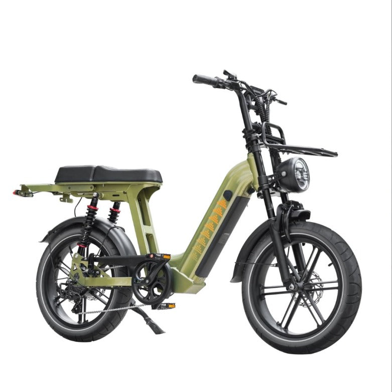 AU-certified removable 48V battery of the D50 Step-Thru electric bike.