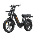 Drift 50 Step-Through electric bike in black with 20x4 fat tires and step-through frame, side view.