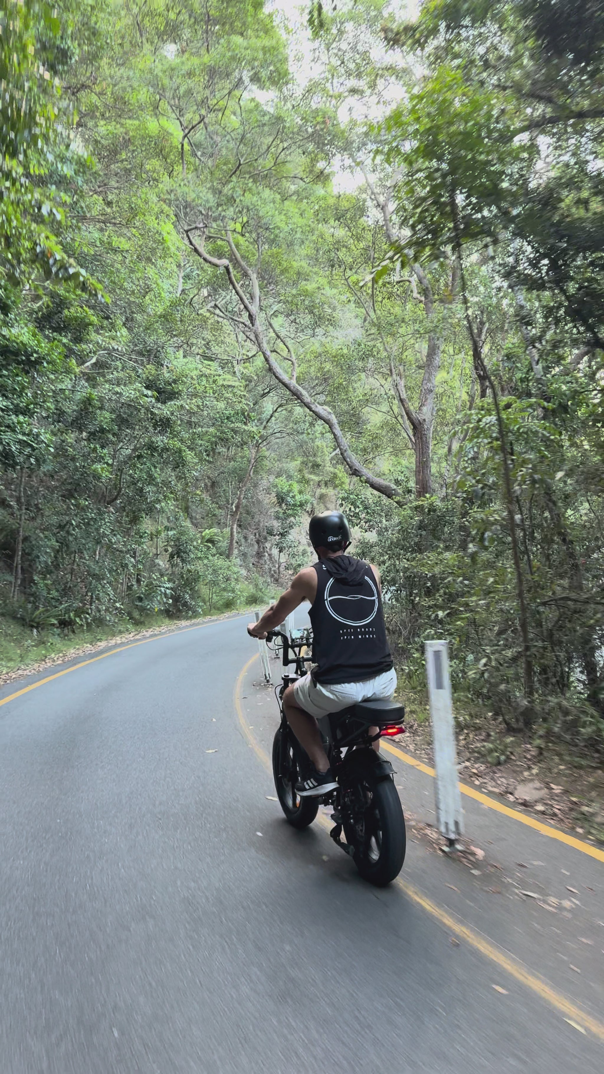 Vortex 20 Plus fat tyre E-Bike riding on Australian roads and trails.