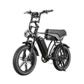 Detailed image of the E-Bike’s dual battery system, offering an extended range of 90-120 km, ensuring you won’t run out of power.